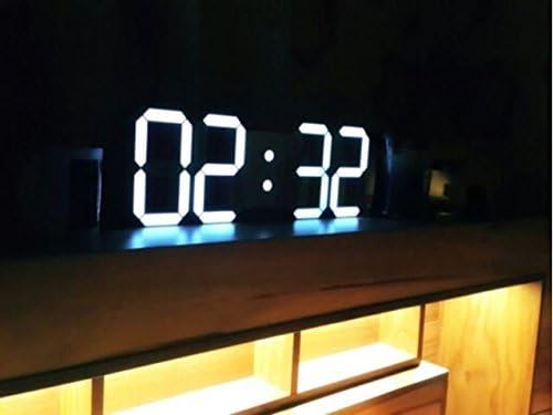 Amazon Co Jp Sealche Led ウォールクロック Ledデジタル時計 壁掛け時計 置き時計 インダストリアル 男前 インテリア 文字盤 大型 クール おしゃれ デザイン 暗闇で文字だけが浮かび上がる ブラック パソコン 周辺機器