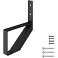 DIYHD Steel Stair Riser 1 Step Stair Stringer for Deck Height 10in,Powder Coated Black,MAX Load Capacity:500lbs,1pcs