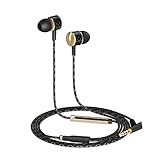 AUKEY Earbuds, In-Ear Headphones with Carbon Fiber Housing, Built-in Microphone and Remote for iPhone, Android Cell Phone, TV and More