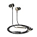 AUKEY Earbuds, In-Ear Headphones with Carbon Fiber Housing, Built-in Microphone and Remote for iPhone, Android Cell Phone, TV and More