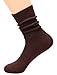 5 Pairs Women Cotton Crew Socks Soft Knit Wool Blend Casual Socks 5-9.5 WS99 (5Pairs)