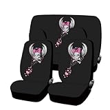 All New Wild Skull Design Microfiber Seat Covers Car Van Truck Suv Set Universal