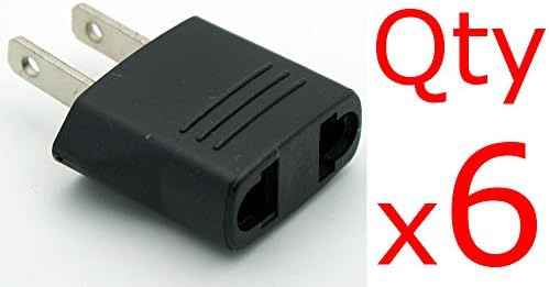 WTP Travel Plug Adapter Type A for USA, Canada, Mexico (6 PACK)