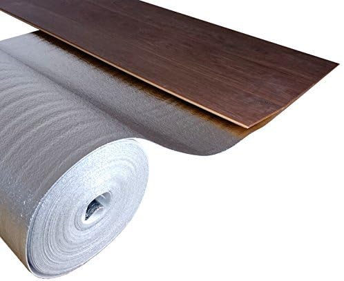 Laminate and parquet Impact sound insulation "uficell ALU PE foam" for laminate and parquet floors - Thickness: 2.0 mm - Impact and walking sound insulation with ALU laminating for laminate- cork- and parquet floors with click system. Material density: 25 kg / m³. You buy 1 roll of 25 m²