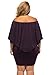 Gloria&Sarah Women's Sexy Off Shoulder Ruffles Multiple Dressing Layered Plus Size Mini Dress,Purple,XXX-Large