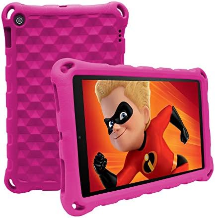 2019 All-New Amazon Fire HD 10 Tablet Case (Compatible with 2015 & 2017 &2019 Released),Light Weight Shock Proof EVA Kids Case for Fire HD 10.1" Tablets(New Rose-1)