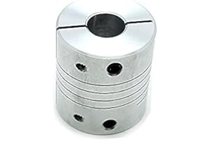YODAOKE 9.5 x 12.7mm 3/8" x 1/2" Flexible Shaft Coupling Rigid Coupler D25 L30