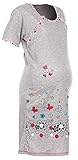 Happy Mama. Womens Maternity Nursing Breastfeeding Nightdress Shirt Gown. 140p