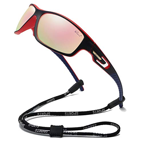 Bevi Polarized Sports Sunglasses TR90 Unbreakable Frame for Men Women Running Cycling 2516C2