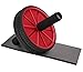 REEHUT Ab Wheels, Abs Roller Wheel for Core Exercise with Dual Wheels and Comfy Foam Handles - Easy Assembly, Great for Abdominal Workout with Knee Pad (Red)