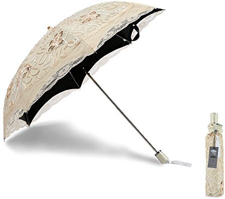 Rainy Worth Women's Lace Embroidery Travel Umbrella Vintage Parasol