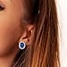 Sterling Silver Oval Created Sapphire/Tanzanite/Rainbow CZ Princess Diana/Kate Middleton Earrings