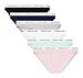 Free to Live 6 Pack Women's Logo Waist Band Cotton Bikini Panties