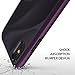 Ringke Wave Case Compatible with iPhone X iPhone 10, Qi Wireless Charge Compatible Dual Layer Heavy Duty Textured Shock Absorbent Drop Resistant Protection Design Cover - Metallic Purple