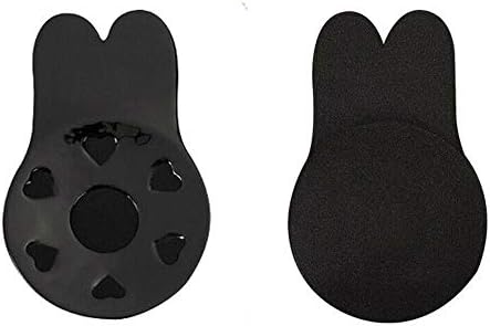 succeedtop Pet Push up Strapless Self Adhesive Bra Reusable Invisible for Backless Dress Sticky Bras Women Invisible Brassy Tape Breast Lifting Bra Tape Silicone Invisible Nipple (M, Beige&Black)