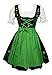 Edelweiss Creek 3-Piece German Oktoberfest Dirndl Dress, Black and Green