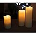 3D Moving Flame Led Candle With Timer by Simplux,3x9 Inch,Ivory