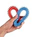 Silicone Spiky Sensory Toy Rings (4-Pack) Tactile Fidget Gadget - Quiet, Fidgeting and ADHD Support - Colorful, Stimulating Massage - Toddler, Youth Friendly Sensory Motor Aid
