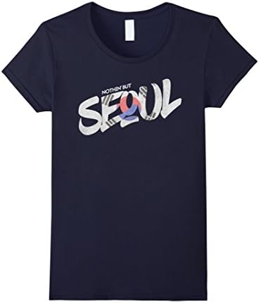 Womens Nothing But Seoul South Korea Kpop Kdrama T-Shirt Large Navy