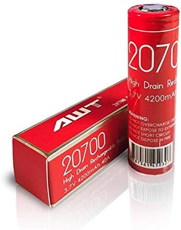 Original AWT IMR 4200mah 40A 3.7v Rechargeable High Drain Li-ion Flat Top Batteries (2 Pcs)