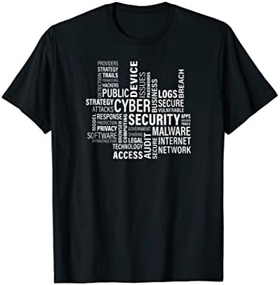 Cyber Security IT T-Shirt for IT Professionals | Word Cloud