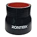 Ronteix Universal ID 3 Inch to 2.5 Inch 4-Ply Reducer Coupler Silicone Hose (76MM to 63MM,Red/Black)