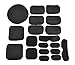 Jadedragon Universal Tactical Airsoft Helmet Accessories Cs Helmet EVA Pads 19pcs set For FAST/ACH/MICH/Motorcycle Helmet Black