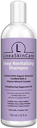 Deep Revitalizing Hair Loss Prevention Shampoo - Enriched With Organic Botanicals And A Nourishing Vitamin - Mineral Complex (Peppermint Oil, Rosemary Oil, Saw Palmetto, Biotin +) 12 Fl Oz
