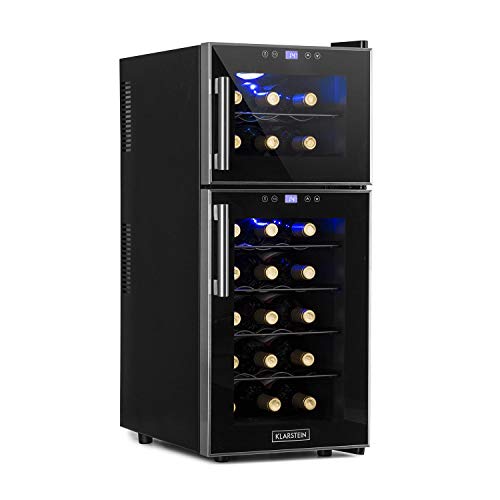 Klarstein Reserva 21 - Weinkühlschrank mit Doppel-Glastür, Getränkekühlschrank, Nutzungsinhalt: 56 Liter, 21 Flaschen, 2… – Bild 5