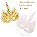 Yaaaaasss! 12 Pcs Rainbow Unicorn Masks Kids Birthday Unicorn Party Favors with Unicorn Theme Party Decor 6 pcs Thank You Stickers