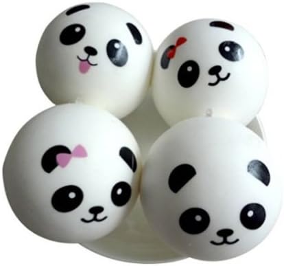 Sistemos Cute Slow Rise Panda Squishy Charm Jumbo Panda Bread Bun Charm Kids Toy Pendant Kids Toy panda 4PC