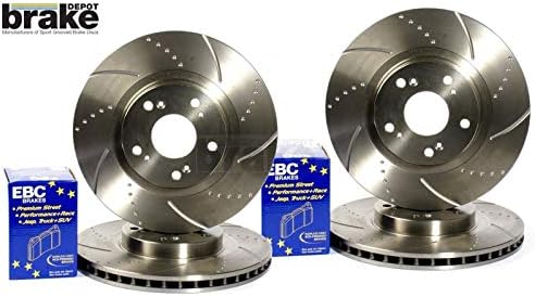 S2000 Front Rear Dimpled Grooved Brake Discs with EBC Ultimax Pads