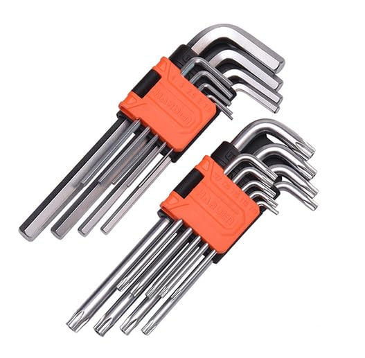 HARDEN 540618. Torx Tamperproof and Hex Key Set 18pcs, CRV Steel, Wrench Set