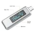 USB Type C PowerMeter Tester - Jokitech Measurement multimeter Tool Compatible with USB-C Thunderbolt 3 Charger Cable, PD PowerBank, Huawei MateBook, Google ChomeBook, Mac Computers - Silver