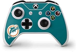 Skinit Decal Gaming Skin Compatible with Xbox One S Controller - Officially Licensed NFL Miami Dolphins Retro Logo Design