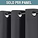 H.VERSAILTEX Blackout Curtains for Bedroom Thermal Insulated Curtains Grey Window Shades, Energy Efficient Noise Reducing Curtains Drapes for Living Room - 52'W by 84'L - Charcoal Gray - One Panel