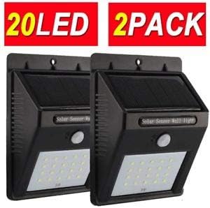 3Keys™ Solar Wireless Security Motion Sensor Night Light - 20 LEDs Bright and Waterproof for Outdoor/Garden Wall (20 LED) (2)
