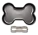 PreOkupied Dog Bone Cake Pan, Including Dog Bone Cookie Cutter, Dark Grey Carbon Steel, 30.5 x 21.6 x 5.1 cm