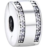 Original 925 Sterling Silver Charms Clip Lock Spacers Stopper Charm Beads For Bracelets (B)