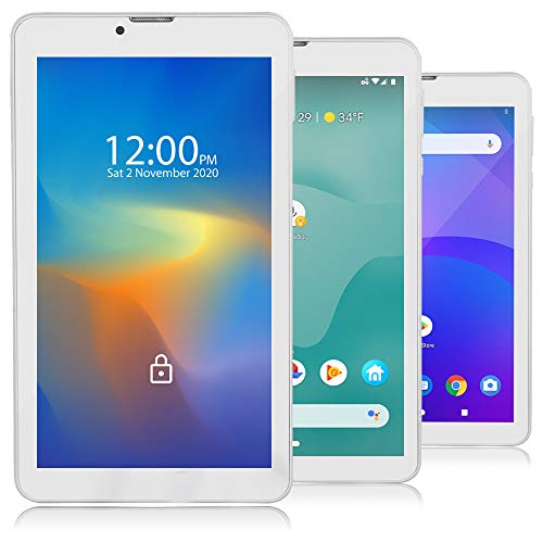Indigi 7.0in Android Tablet PC 4G LTE Smartphone WiFi Google Play Store [QuadCore + 2GB RAM/16GB ROM] (White)