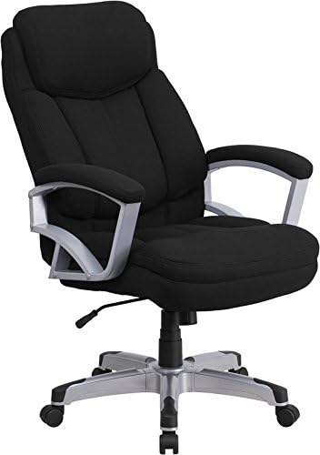 Big & Tall Hercules 500lb Capacity Black Fabric Executive Office Desk Chairs #1850