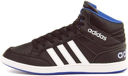 Amazon アディダス レディース ハイカット スニーカー ネオフープス ミッド K クッション性 カジュアル デイリー トラベル ストリート Neohoops Mid K F コアブラック ランニングホワイト ブルー 25 0cm スニーカー