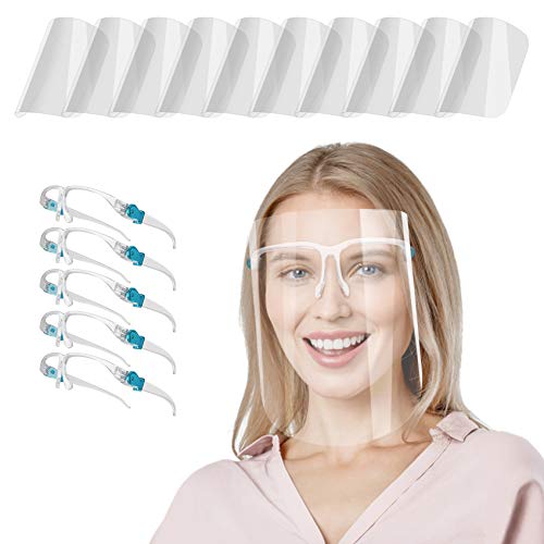 [Fulfillment By Amazon] 15 Pack Safety Face Shield with Glasses Frames