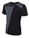 Yong Horse Men's Casual T-Shirts Crewneck Cotton Short Sleeve Mens Shirts Teen Boys Graphic Tee Shirt Sun Protection UPF 50+ UV for Outdoor Sport Running Hiking Gym Slim Fit Black XXL