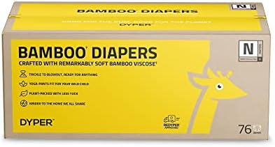DYPER Bamboo Baby Diapers Size Newborn Natural Honest