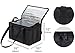 NZ Home Insulated Cooler Bag and Food Warmer (Large, 2 pack) for Food Delivery & Grocery Shopping with Zippered Top, Black