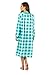 Casual Nights Women's Plaid Long Sleeve Zip Up Long Nightgown - Green - Large