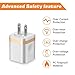 KEAIO USB Wall Charger, [UL Certified] 2-Pack 2.1A/5V USB Plug Dual Port Power Adapter Charging Block Charger Cube Compatible with iPhone X/8/7/6/6S Plus, X Xs Max XR, iPad, Samsung, Android, and More