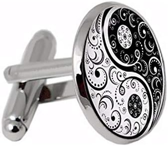 20Mm Manual Cufflinks Tai Chi Rotary Gift Convex Cufflinks