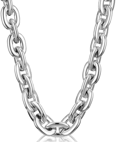 LCPQMZGH 2 Pcs Jumbo Plastic Chain Necklace Hip Hop Rapper Big